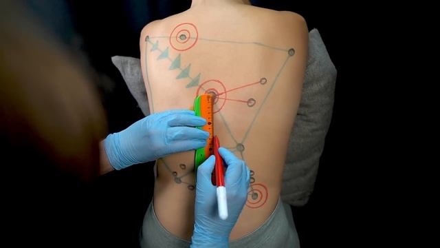 ASMR [Real Person] Back Measuring, Inspection, Drawing, Exam, Mapping, Tracing No Talking