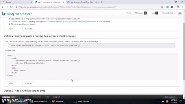 Creating Bing Webmaster's Tool Account For a Free Wordpress Blog смотреть онлайн