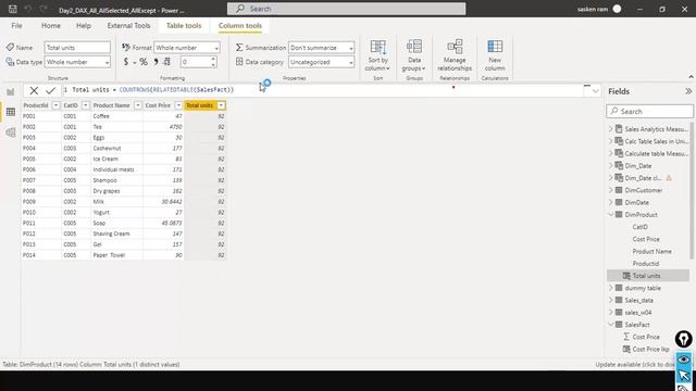 RELATEDTABLE in DAX смотреть онлайн
