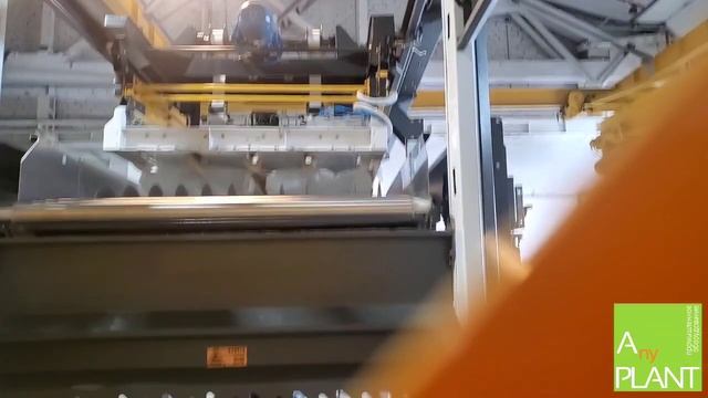 Станция растаривания материала KAB 12 T MAX + магазин палет + стекировщик пустых палет (видео №2). смотреть онлайн