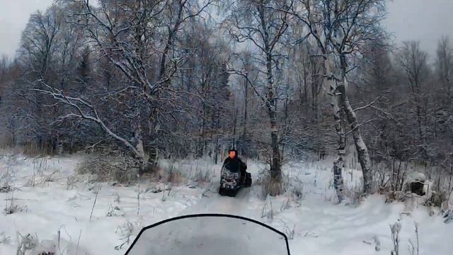 Обкатка снегоход BRP LYNX 69 Ranger 900 ACE 2021 на рыбалке. Часть 1. смотреть онлайн