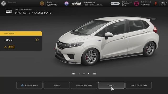 GT7 Honda Fit Hybrid Customization смотреть онлайн