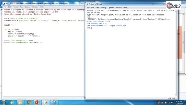 Dictionary program in Python (Part-2) || dictionary examples in python смотреть онлайн