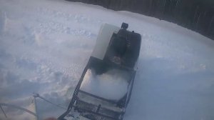 Мотобуксировщик Бурлак опти 3 с тяжелыми санями. Часть 2.