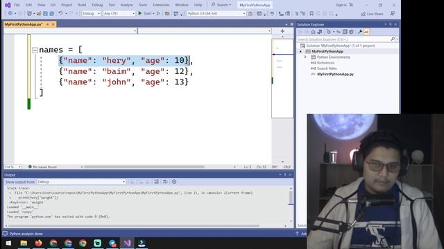 learn python part 11 - array of dictionary смотреть онлайн