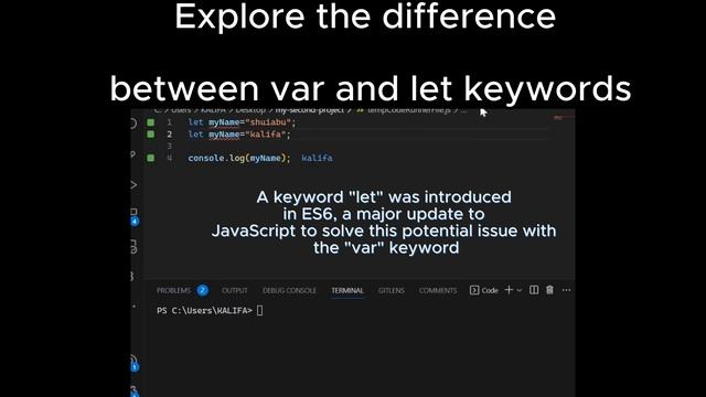 Explore Difference between var and let keyword in JavaScript смотреть онлайн