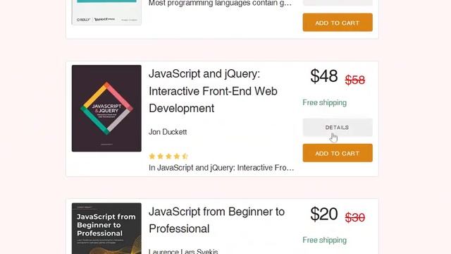 Ecommerce Book Store Website in HTML, CSS, Bootstrap, Using Local Storage and JSON Data Files смотреть онлайн