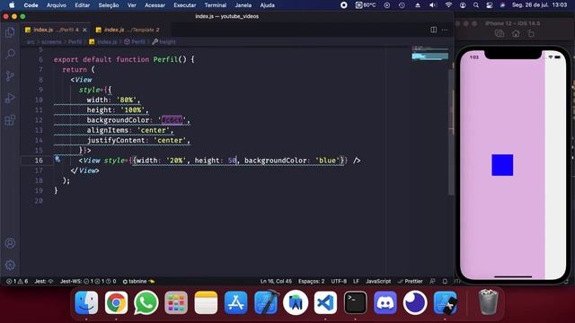 Responsividade (FlexBox, Porcentagem e Dimensions) - React-Native смотреть онлайн