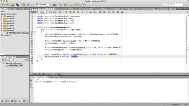 Java 8 Tutorial - 7 - Methodenreferenzen German смотреть онлайн
