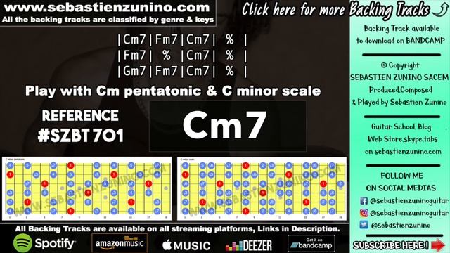 Relaxing Groovy Blues Backing Track in C minor | SZBT 701 смотреть онлайн