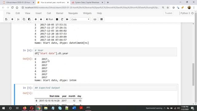 Python - How to extract Year, Month and Day from Datetime column using pandas ? смотреть онлайн