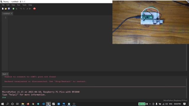How to make ultrasonic distance Metre Using Raspberry pi pico & Ultrasonic sensor | micro-python смотреть онлайн