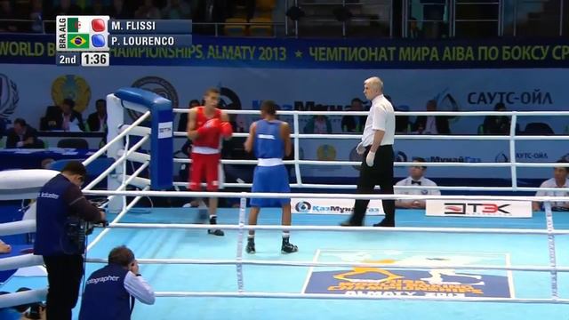 Men's Light Fly (46-49kg) - Quarter Final - Mohamed FLISSI (ALG) vs Patrick LOURENCO (BRA) смотреть онлайн