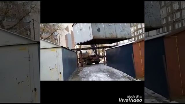 Подаю гараж через тепло трассу,как перевезти сборный металлический гараж!!! смотреть онлайн