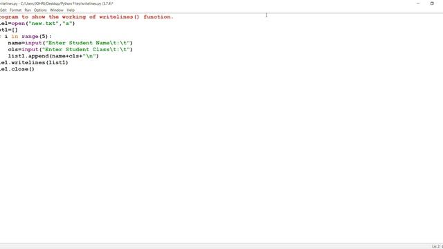 Data File Handling (Part-2) - Working with writelines() function in python смотреть онлайн