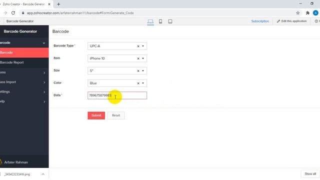 Barcode generator & database app in Zoho creator - UPC-A ,UPC-E, EAN-13,EAN-8 & QR code смотреть онлайн