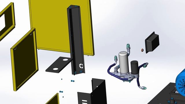 Сборка винтового компрессора НОВОТЕК с ременным приводом смотреть онлайн