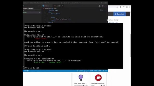 1 HOW TO INSTALL GIT AND GIT BASIC COMMANDS смотреть онлайн