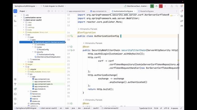 Serving Angular Application from OAuth2 Client & Configuring CSRF смотреть онлайн