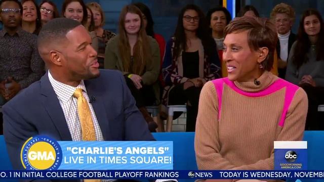 #GoodMorningAmerica, ANGELS! #KristenStewart, @ellabalinska and @NaomiScott, #CharliesAngels смотреть онлайн