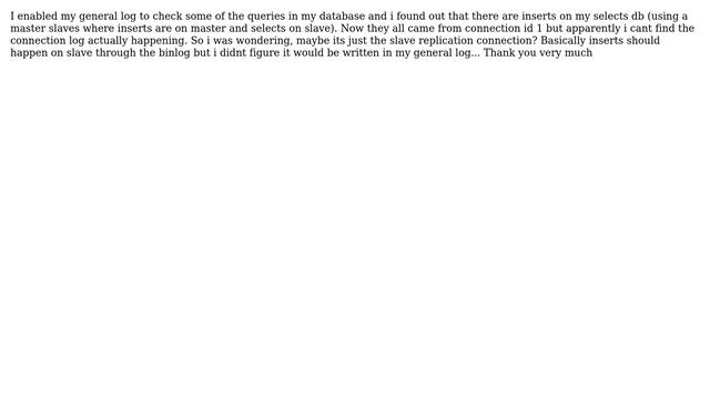 Databases: Mysql general log смотреть онлайн