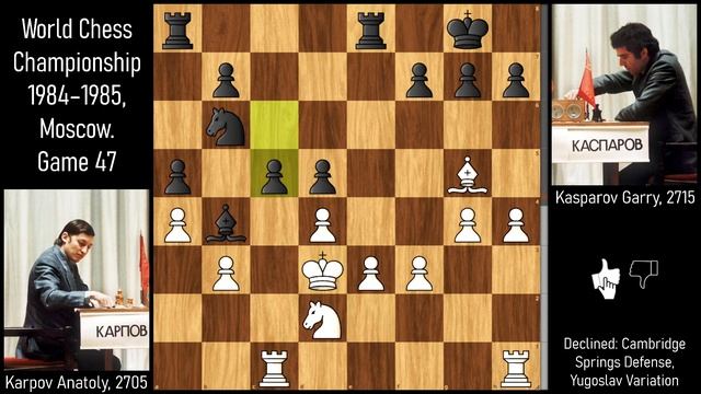 Karpov cracks under the fight's pressure / World chess championship 1984 Karpov vs Kasparov Game 47 смотреть онлайн