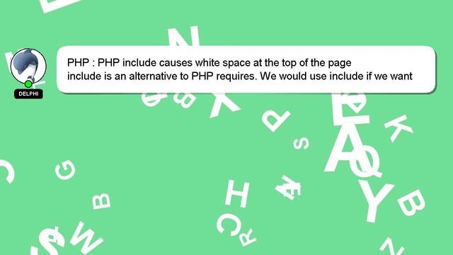PHP : PHP include causes white space at the top of the page смотреть онлайн
