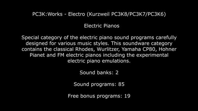 Kurzweil PC3K:Works - Electro (Art of Sound Czech Republic) смотреть онлайн