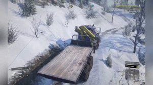 SnowRunner. Аляска. Белая долина. Заблокированный тоннель.