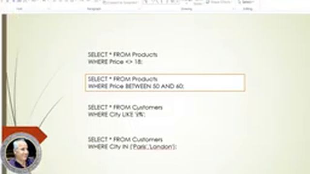 014 SQL server 2019 الاوامر SELECT DISTINCT Count BETWEEN LIKE IN AND OR NOT смотреть онлайн