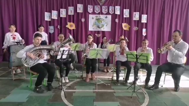 Гімн України. М.Вербицький, Духовий оркестр "Козаки" Малаївська філія смотреть онлайн