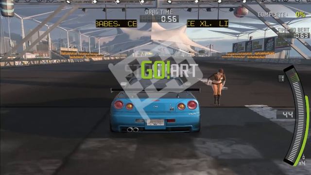 Need For Speed ProStreet - 10.61 1/2 Mile Drag with Nissan Skyline GT-R R34 смотреть онлайн
