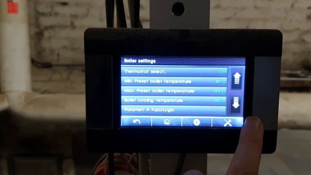 Pellettipolton säätöpaneeli - Menu - Main menu - Service settings смотреть онлайн