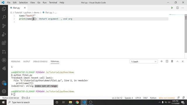String Slicing - Python tutorial 5 смотреть онлайн
