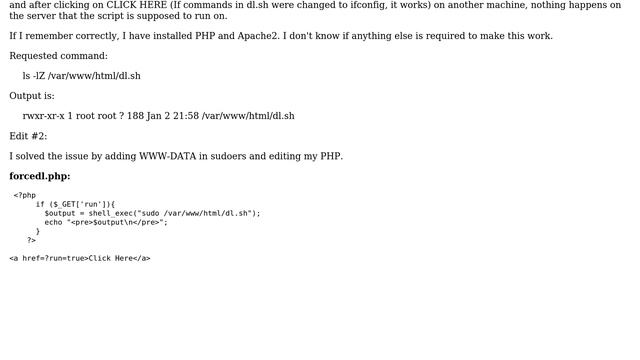 Unix & Linux: Scripts can run on terminal but not when using PHP смотреть онлайн