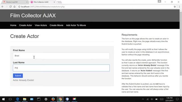 CMTC 296 AJAX Validate user input behind scenes 2/21 смотреть онлайн
