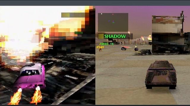 Twisted Metal 2 (USA) Fullscreen For Two Players