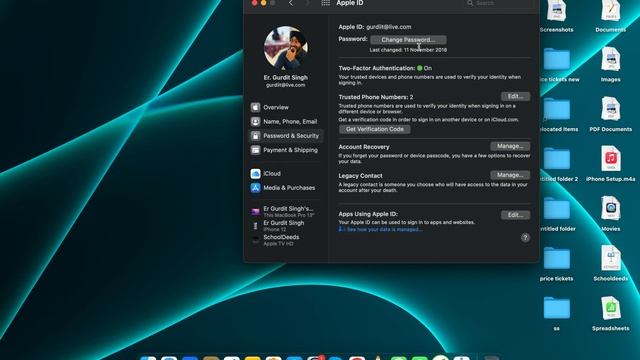 Reset Apple ID Password From Mac