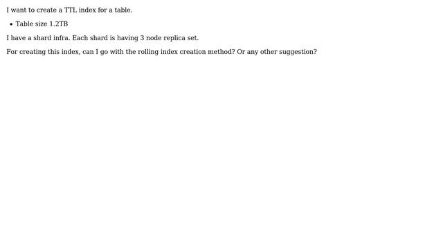 Databases: Mongodb - Best Practice for TTL index on huge dataset смотреть онлайн