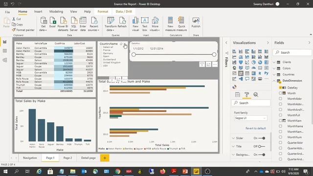 Power BI - Applying Slicer, Filter and Sorting смотреть онлайн