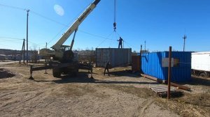 Гараж из контейнеров, 1й этап выполнен