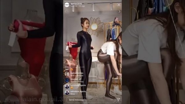 Leohex Spandex Lycra nylon legging LIVE VIDEO