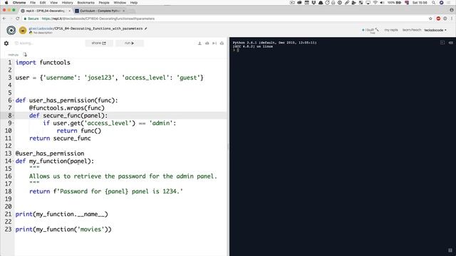 video17 4 Decorating functions with parameters смотреть онлайн