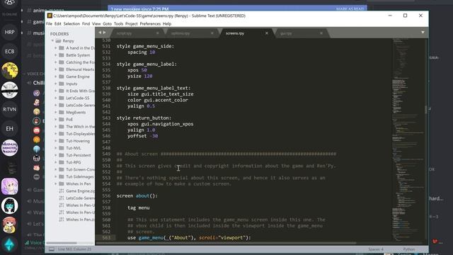 Let's Code - Custom GUI Coding in Ren'Py смотреть онлайн