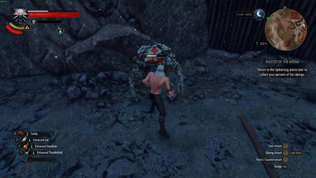 The Witcher 3 Fistfighting a mountain troll смотреть онлайн