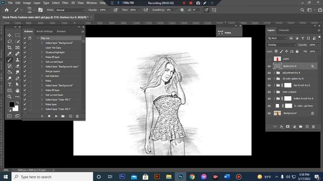 Sketching Art Photoshop Action смотреть онлайн