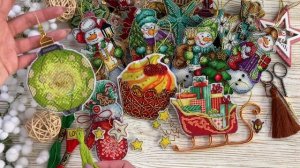140. Все мои вышитые игрушки на ёлку + запасы наборов с игрушками. Вышивка крестом и бисером.