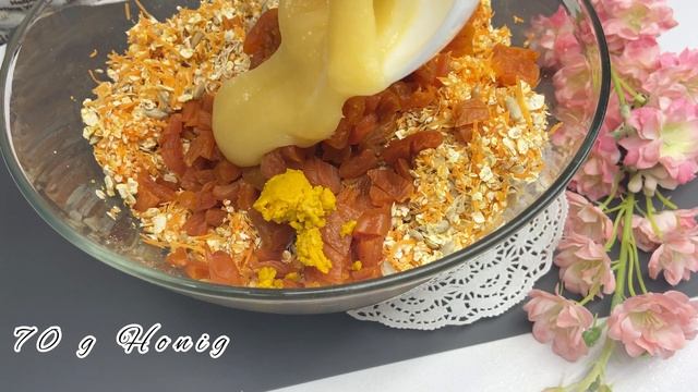 Kein Gramm Zucker!!! Karottendessert mit getrockneten Aprikosen und Sonnenblumenkernen! OHNE Mehl u смотреть онлайн