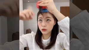 Укладка челки-шторки на бигуди