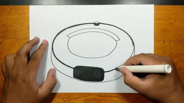How to draw ROOMBA ROBOT VACUUM step by step смотреть онлайн